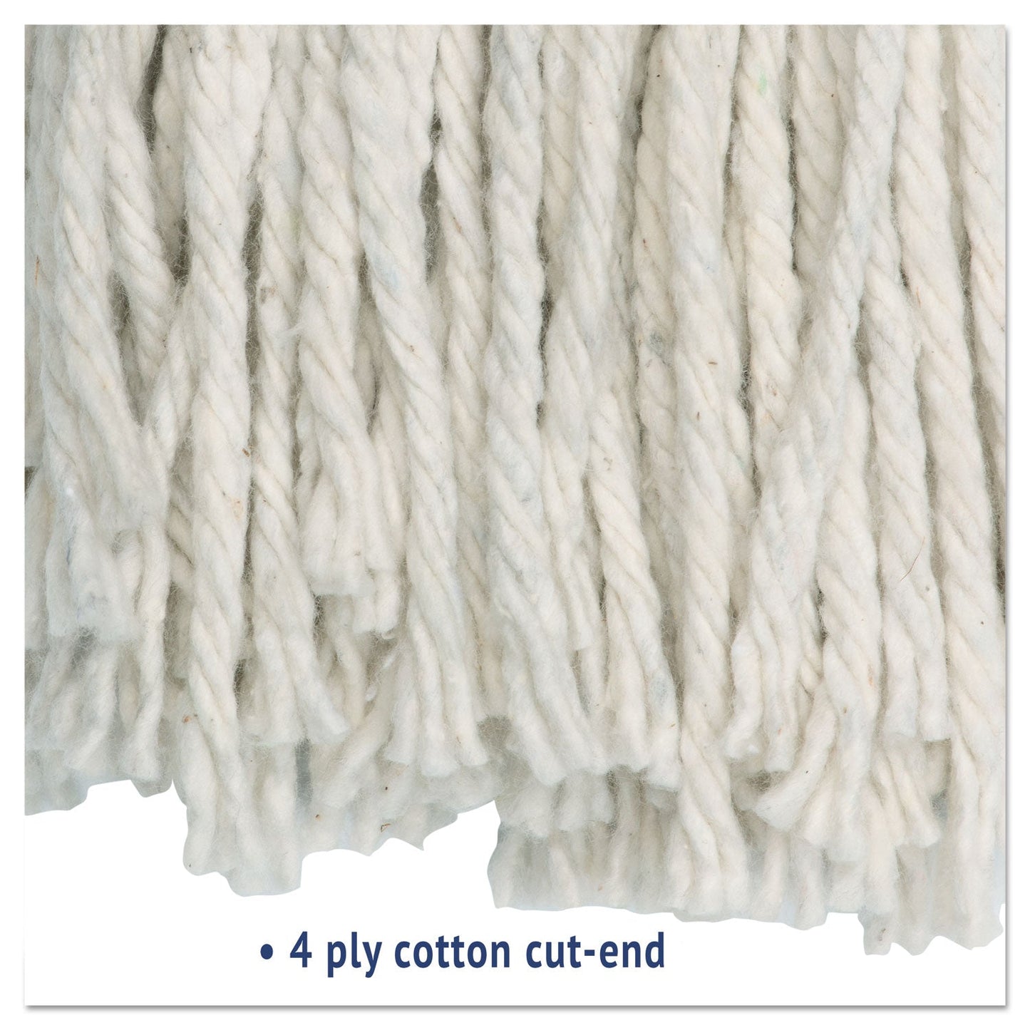 Boardwalk Cut-End Wet Mop Head, Cotton, No. 24, White